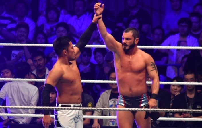 【WWE Live Tokyo】＜6.30両国＞戸澤がクルーザー級選手権トリプルスレットマッチに挑むも、自身のアシストでネヴィルが王座防衛に成功！ベルト奪取ならず！