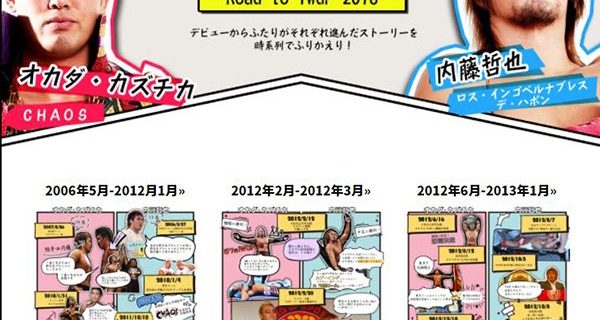 【新日本プロレス】＜超必見！ 1.4東京ドーム特設サイトで、衝撃の新企画！＞ 二人の闘い模様を2006年～2017年まで、イッキに大図解！ 「“だいたいわかる”オカダvs内藤！