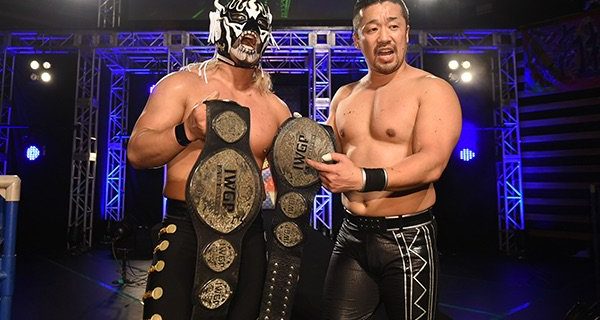 【新日本プロレス】灼熱のIWGPジュニアタッグ3WAY戦は、衝撃の結末…！ 金丸&デスペラードが王座強奪！ SHO&YOH、BUSHI&ヒロムはともにリマッチ要求！