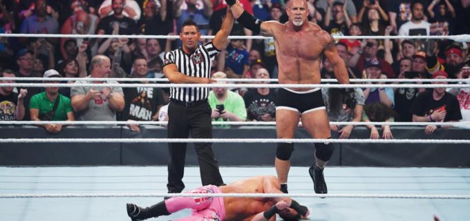 【WWE】“超人類”ゴールドバーグがジャック・ハマーでジグラー粉砕