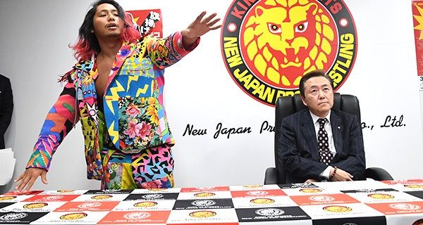 【新日本】ヒロムが会見に乱入！菅林会長に「勝ったら、挑戦権利証ください」と提案したが…!?「ボクが育てた選手ですから」 内藤は“師弟対決”への想いを激語り！