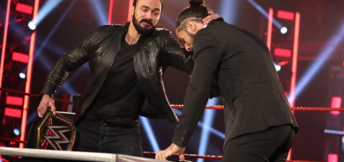 【WWE】マッキンタイアがWWE王座戦調印式でロリンズを強襲