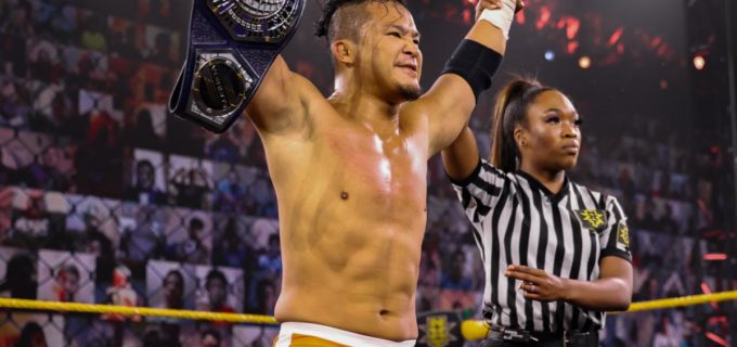 【WWE】KUSHIDAがオープンチャレンジで王座防衛に成功「誰の挑戦でも構わない。NXTに連絡を」