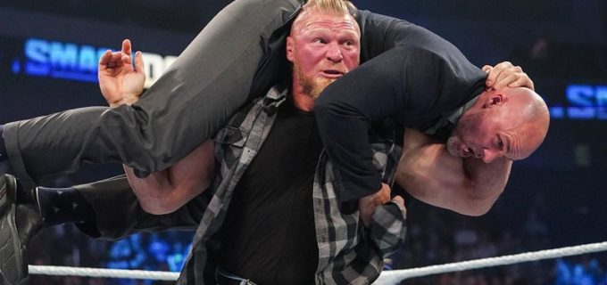 【WWE】ブロック・レスナーが王者ローマン・レインズを襲撃して大暴れ！無期限出場停止処分へ