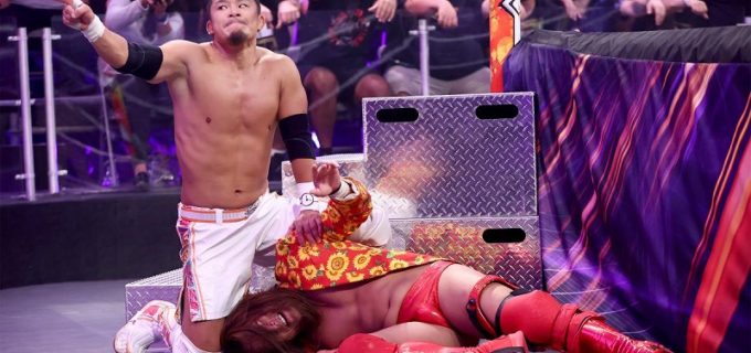 【WWE】“ジャケット・タイム”KUSHIDA&イケメン二郎がクリード・ブラザーズの妨害でまさかの初陣敗戦