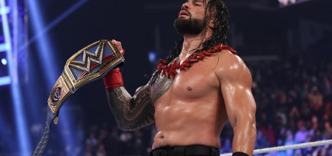 【WWE】ユニバーサル王者レインズがWWE王者ビッグＥをスピアーで沈めて頂上決戦を制す