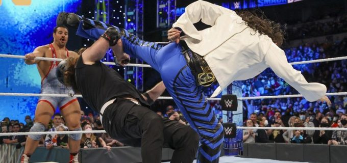 【WWE】IC王者中邑真輔が次期王座挑戦者サミ・ゼインをキンシャサで襲撃KO