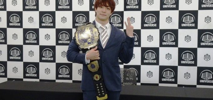 【DDT】UNIVERSAL王座を奪還した上野勇希が世界を視野に！「海外選手が来たら、その国にも行けるようなチャンピオンロードにしていきたい」