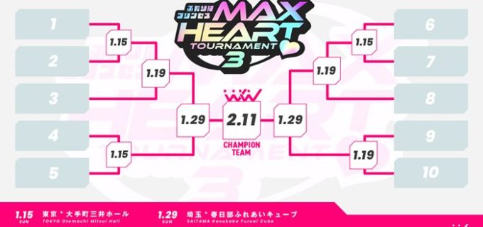 【東京女子】第3回“ふたりはプリンセス”Max Heartトーナメントのエントリーチームを発表
