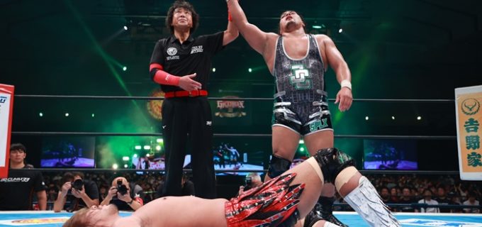 【新日本】『G1』内藤に豪快勝利を収めたコブが「エン・パイ・ア！」で大会締め！