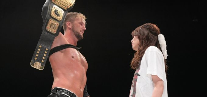 【DDT】クリス・ブルックスが入江茂弘を破りKO-D無差別級王座初V！次期挑戦者に引退する赤井沙希を指名