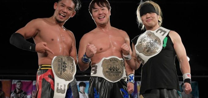 【DDT】HARASHIMA＆ヤス・ウラノ＆彰人のスマイルスカッシュが歓喜のKO-D6人タッグ王座初戴冠！王座陥落のダムネーションT.Aはリターンマッチを要求